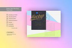 Paper Box Mockup Top View Product Image 2
