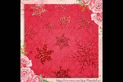16 Red Glitter Christmas Printable Digital Papers 12 x 12 in Product Image 4
