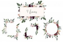 Grace - Blush &amp; Plum Watercolor Florals Product Image 5