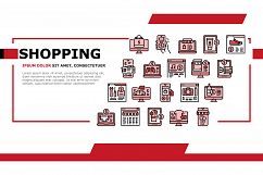 Shopping Online App Landing Header Vector Product Image 1