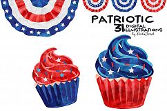 Patriotic Watercolor Illustrations Product Image 3
