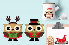 Merry Christmas Owls Graphics Product Image 2