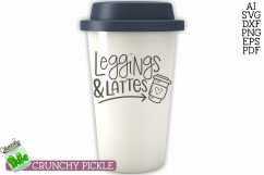 Leggings &amp; Lattes Svg Product Image 4