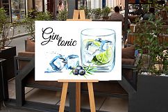 Gin Tonic. Watercolor collection Product Image 7