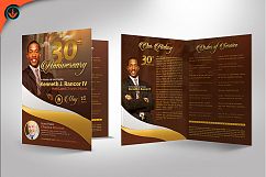 Gold Pastor&#039;s Anniversary Program Photoshop, Word, Publisher Product Image 3