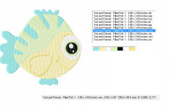 Cute FISH Multipack ~ 3 Filled Super Cute Fish Machine Embroidery Designs - Instant Download ~ Here Fishy Fishy Fishy Product Image 2
