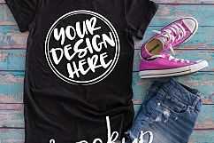 Black t shirt mock up 6516 Product Image 2