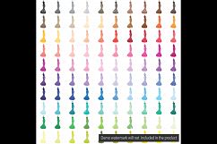 100 Clip Arts Wedding Gown, Bridal Shower, Bridesmaid Dress Product Image 2