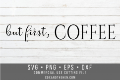 But First Coffee Wood Sign Stencil SVG Product Image 1