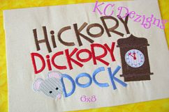 Hickory Dickory Dock Machine Embroidery Design Product Image 2