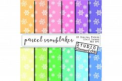 Pastel Snowflake Digital Paper - Background Pack Product Image 1
