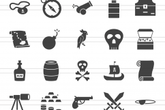 50 Pirate Glyph Icons Product Image 2