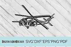 Helicopter Chopper Military SVG Cutting File  Product Image 1