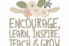 Teachers Day, Thank You Teacher, Quote for Teacher Embroidery Design Instant Download Digital File Hoop 4x4 5x7 6x10 Product Image 4