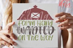 Farm Hand Wanted On The Way SVG, PNG, Cricut Silhouette Product Image 3