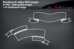 Blackboard Empty Label / Chalkboard banners PNG Label Product Image 4