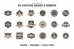 36 VINTAGE BADGE &amp; RIBBON Vol.6 Product Image 6