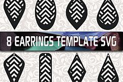 144 Earrings template SVG - Cut files - Leather earrings SVG Product Image 10