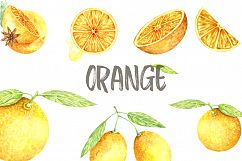 Orange, Mint, Cinnamon. Watercolor Product Image 4