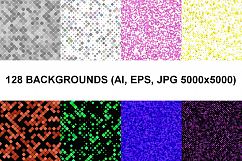 128 Seamless Square Backgrounds (AI, EPS, JPG 5000x5000) Product Image 1