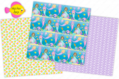 Mermaid digital papers, Under the sea digital papers Product Image 3