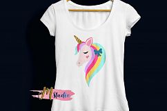 Unicorn head svg, for Silhouette Cameo or Cricut Product Image 2