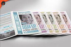 Newspaper Funeral Program Photoshop word Publisher Template Product Image 4