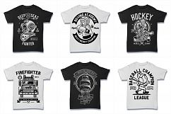 100  Vector Tshirt Designs ( B/W Concept ) Product Image 16