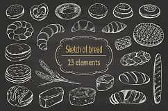 Sketch of bread and pastries. Product Image 2