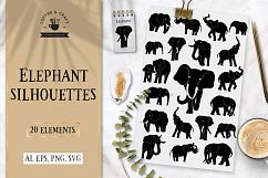 Elephant silhouettes Product Image 1