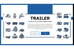 Trailer Transport Landing Header Vector Product Image 1