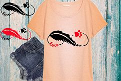 Pet Infinity Love SVG, heart Valentines puppy cat dog 73sv Product Image 1