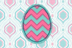 Raggy Chevron Easter Egg Applique Embroidery Set Product Image 3