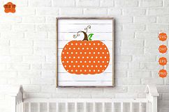 Polka Dots Pumpkin Svg, Pumpkin Svg Product Image 2