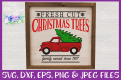 Fresh Cut Christmas Trees SVG Rustic Christmas Design Product Image 2