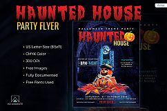 Haunted House Party Flyer template for Halloween Product Image 1