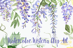 Watercolor Wisteria Clip Art Set Product Image 3