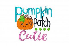 Pumpkin Patch Cutie Embroidery Design Saying Product Image 1