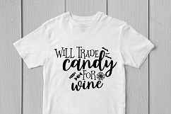 Will Trade Candy For Wine - Halloween SVG EPS DXF PNG Product Image 2
