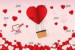 3 Love and Wedding Background Vector Template Design Product Image 2