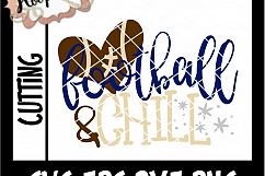 Football And Chill - Football SVG Cutting File Product Image 2