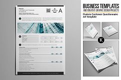 Praksis Customer Questionnaire A4 Template Product Image 1