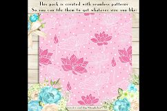 100 Seamless Tinted Lotus Digital Papers, Asian Flower Paper Product Image 2