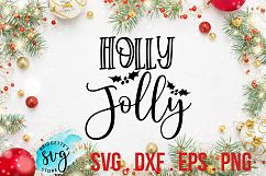 Holly Jolly SVG DXF EPS PNG File Product Image 1