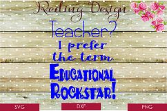 Educational Rockstar SVG DXF PNG Digital Cut Files Product Image 1