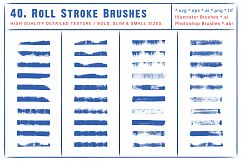 40 Roll Stroke Brushes for Illustrator &amp; Photoshop Product Image 2