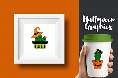 Cute Cactus Halloween Clip art Graphics and Illustrations Product Image 3