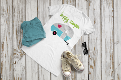 Happy Camper Retro RV Trailer SVG File Cutting Template Product Image 2