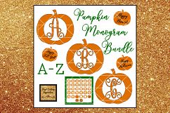Pumpkin Svg, Pumpkin Monogram Svg, Pumpkin Monogram Designs Product Image 1