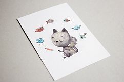 Kitten Dreams - Watercolor Clip Art Set Product Image 10